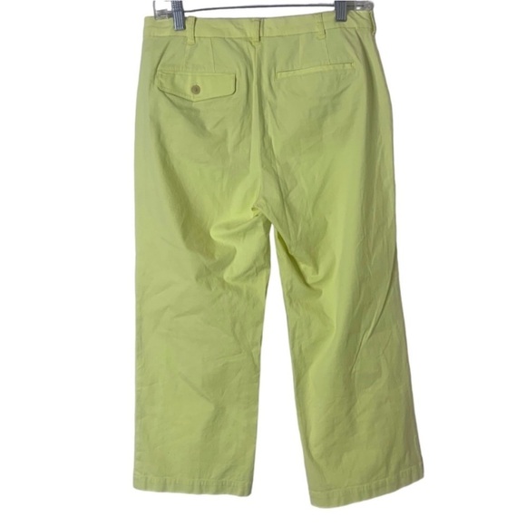 ATM Size 6 Chartreuse/Yellow Enzyme Wash Cropped Spring Summer Pants - Picture 2 of 8